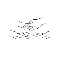 Logo dynamique Nos doux liens mains